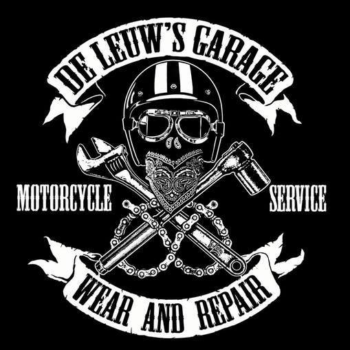 motorcycle garage logo and t shirt. Vector drawn and digital media